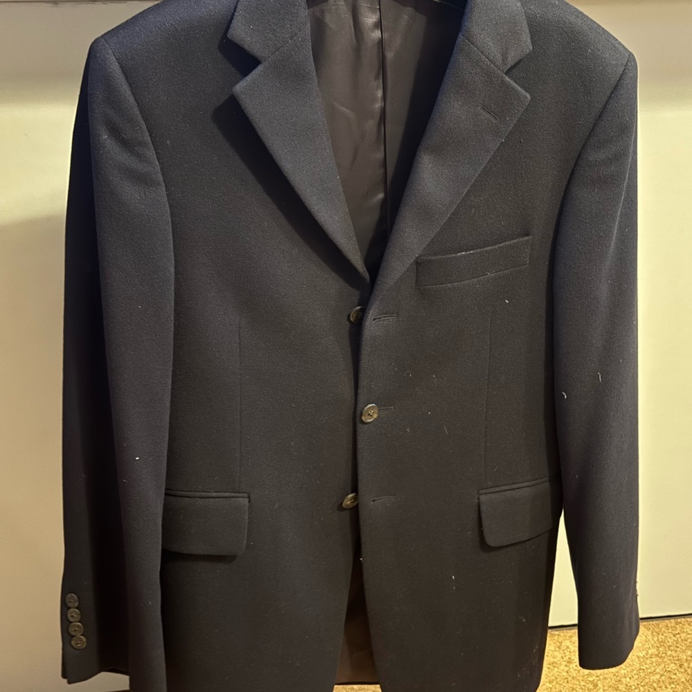 J. CREW Classic Marino Wool Black Men's Blazer